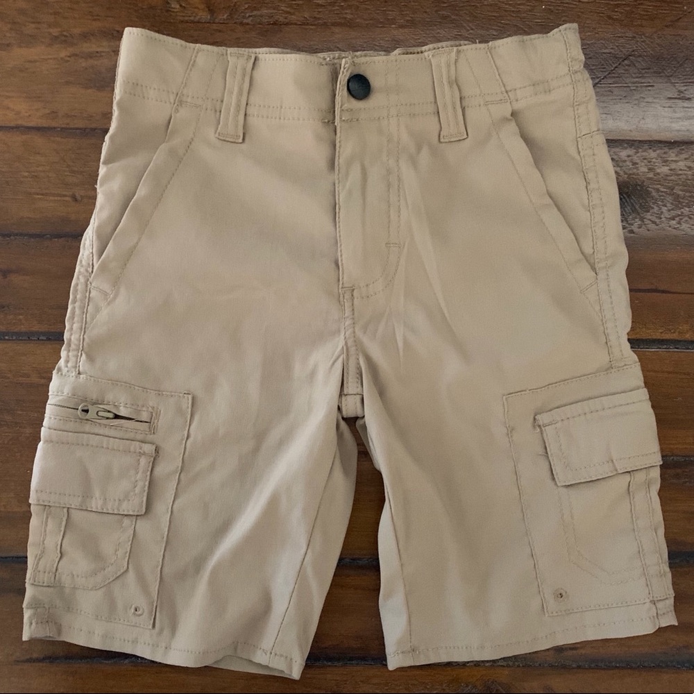 Boys Khaki outdoor cargo shorts